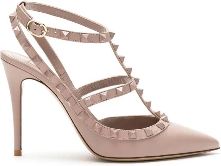 Valentino Garavani Rockstud Platte Schoenen Pink Dames