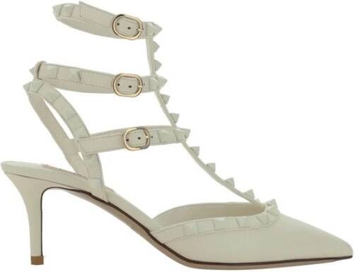 Valentino Garavani Rockstud Pumps met enkelband White Dames