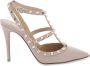 Valentino Garavani Poederroze Rockstud Enkelband Hakken Pink Dames - Thumbnail 3