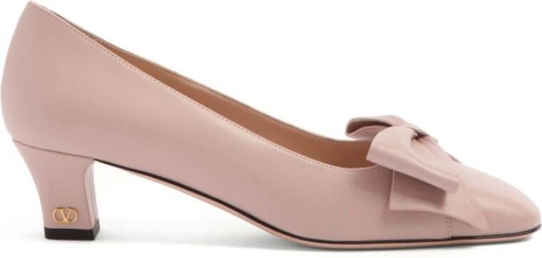 Valentino Garavani Roze Leren Boog Hak Pumps Pink Dames