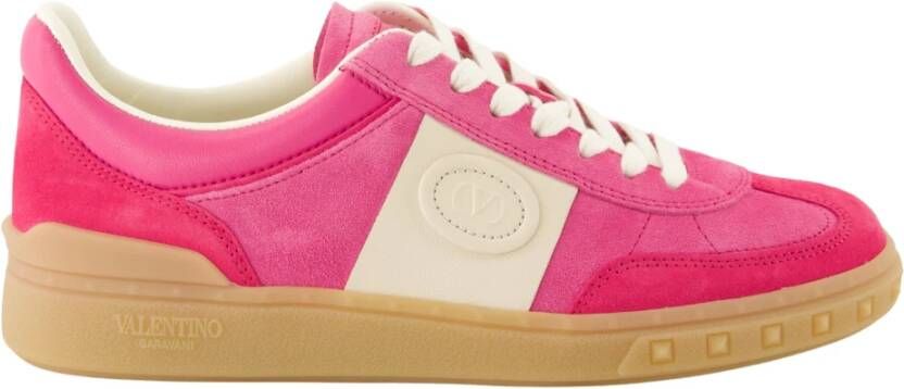 Valentino Garavani Fuchsia Sneakers Twee-Tone Ontwerp Pink Dames