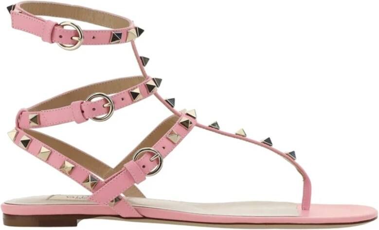 Valentino Garavani Rockstud Flip-Flop Sandalen Pink Dames