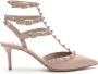 Valentino Garavani Pumps & high heels Rockstud Ankle Strap T.65 in beige - Thumbnail 1