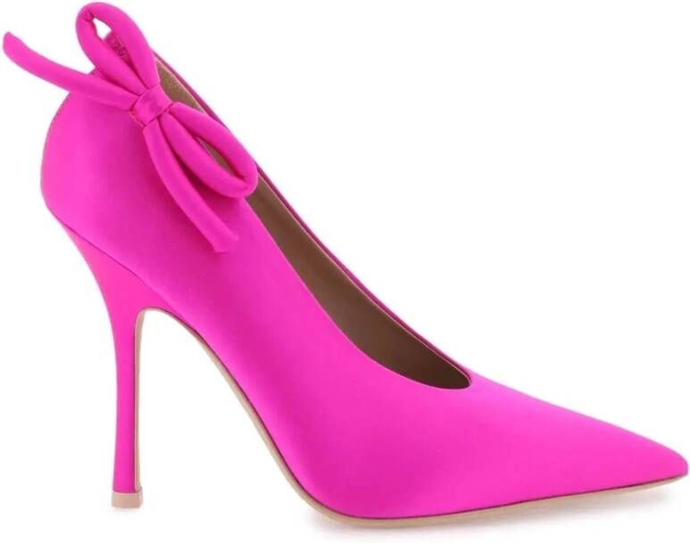 Valentino Garavani Roze Satijnen Strik Pumps Pink Dames