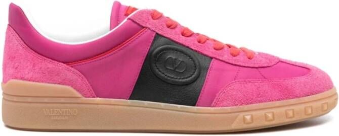 Valentino Garavani Roze Sneakers met VLogo Signature Versiering Pink Heren