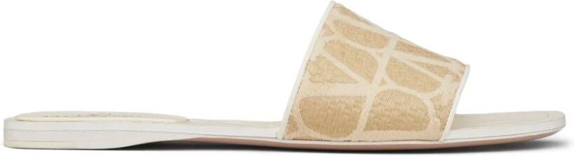 Valentino Garavani Sliders Beige Dames