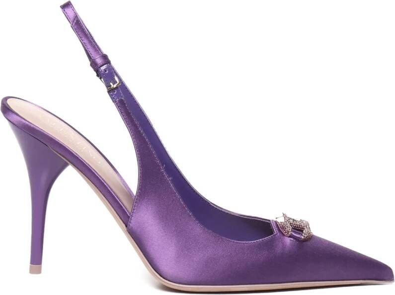 Valentino Garavani Slingback Hakken Sandalen Purple Dames