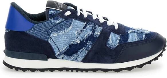 Valentino Garavani Denim Rockrunner Sneakers Multicolor Heren