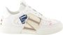 Valentino Garavani Sneakers van textuurleer met logolinten White Dames - Thumbnail 7