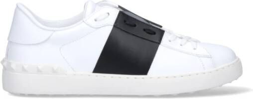 Valentino Garavani Open leren sneakers met voorsluiting White Heren