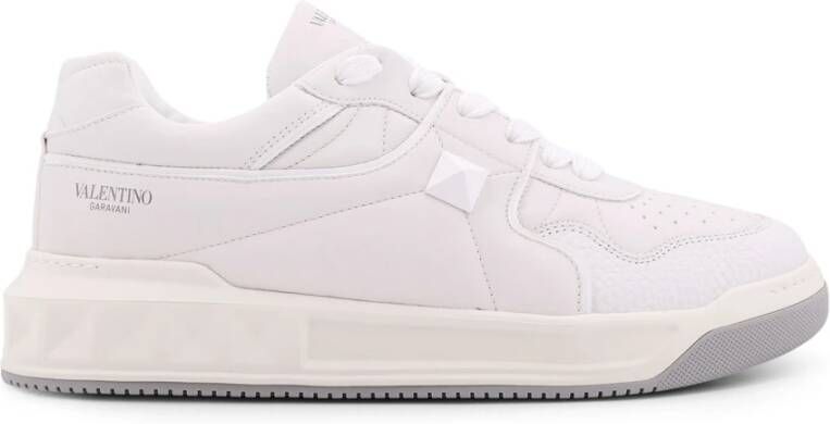 Valentino Garavani Stijlvolle leren lage sneakers White Heren