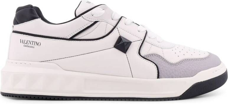 Valentino Garavani Stijlvolle leren lage sneakers White Heren