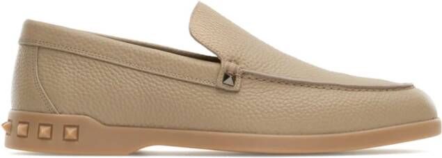 Valentino Garavani Stijlvolle Loafers met Uniek Design Beige Heren