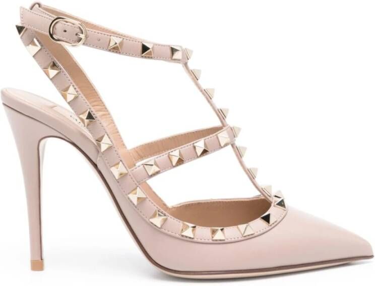 Valentino Garavani Stiletto Slingback met Metalen Studs Pink Dames