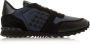 Valentino Garavani Studded Leather Sneakers Blue Heren - Thumbnail 1