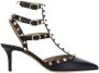 Valentino Garavani Studded leren enkelband hakken Black Dames - Thumbnail 1