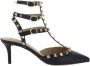 Valentino Garavani Studded Leren Enkelband Pumps Black Dames - Thumbnail 1