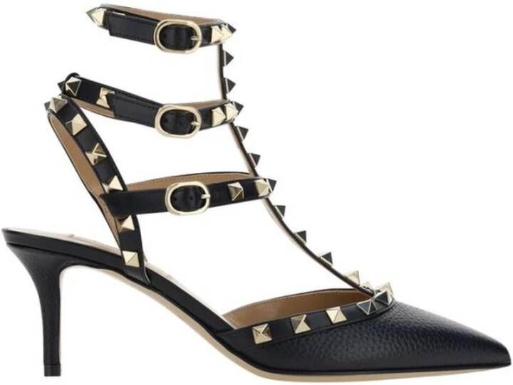 Valentino Garavani Studded Leren Rockstud Pumps Black Dames