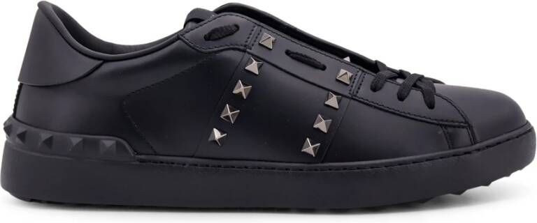 Valentino Garavani Studded Leren Sneakers Black Heren