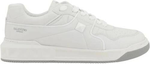 Valentino Garavani Studded Leren Sneakers White Heren