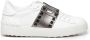 Valentino Garavani Studded Leren Sneakers Wit Grijs White Dames - Thumbnail 1