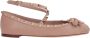 Valentino Garavani Studded Nude Leren Ballerina Schoenen Pink Dames - Thumbnail 5