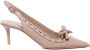 Valentino Garavani Studded Slingback Pumps met Bow Detail Beige Dames - Thumbnail 1