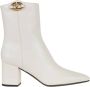 Valentino Garavani Vet Editie Goud Logo Bootie White Dames - Thumbnail 1