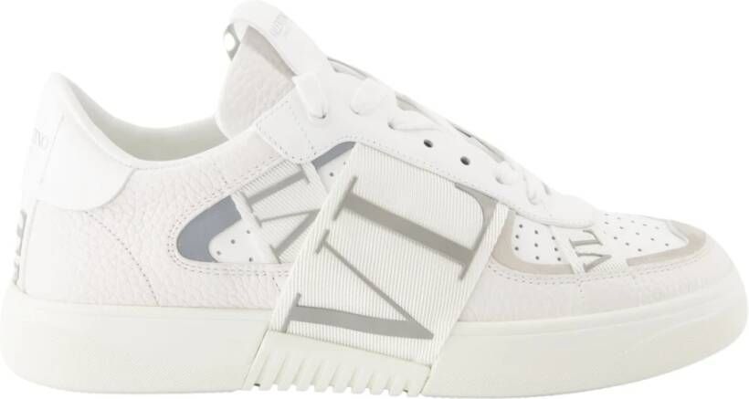 Valentino Garavani Leren sneakers met VLTN-band Gray Dames