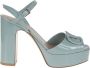 Valentino Garavani VLogo Signature Lakleren Sandaal Blue Dames - Thumbnail 1