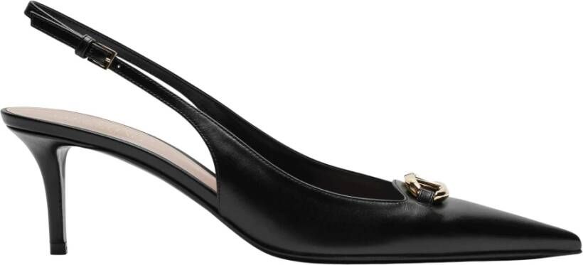 Valentino Garavani Vlogo Slingback Flats Black Dames