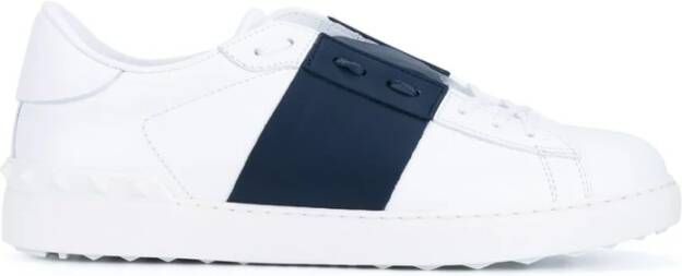 Valentino Garavani Witte Open Colour-Block Sneakers met Rockstud Versiering White Heren