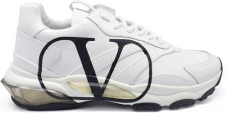 Valentino Garavani Witte Leren Bounce Sneakers White Heren
