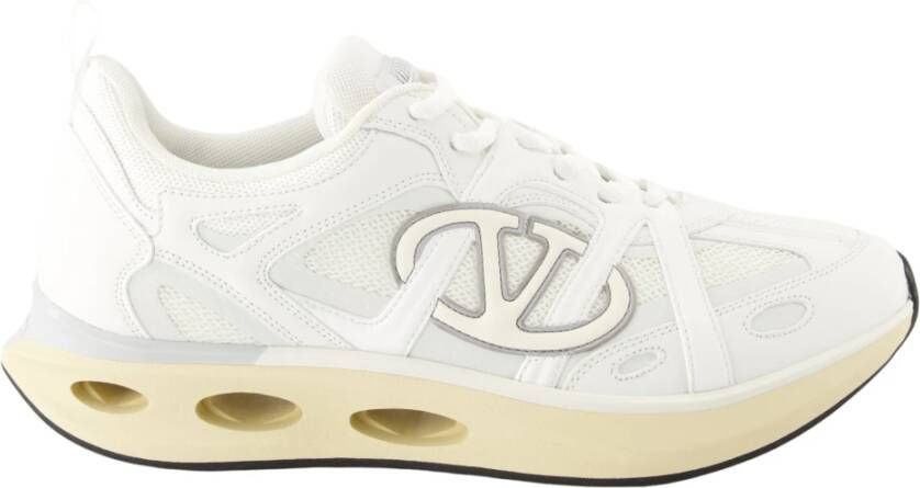 Valentino Garavani Mesh Panel Sneakers met VLogo Signature White Heren