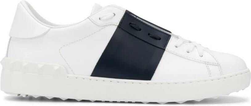 Valentino Garavani Witte Leren Sneakers met Rubberen Zool White Heren