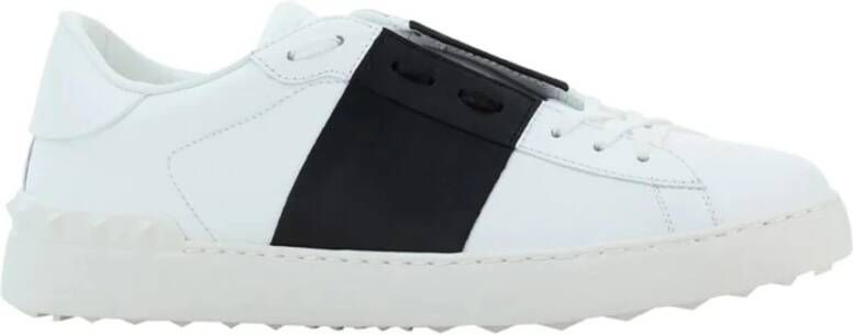 Valentino Garavani Witte Leren Sneakers met Studs White Heren