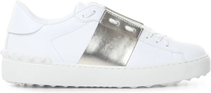 Valentino Garavani Witte open sneakers met gekleurd band White Dames