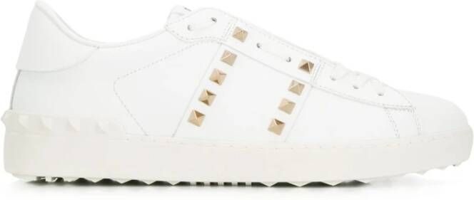 Valentino Garavani Witte platte schoenen met Rockstud-versiering White Heren