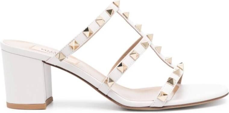 Valentino Garavani Witte Rockstud Sandalen White Dames