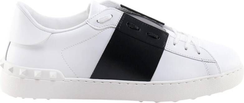 Valentino Garavani Witte Sneakers Veters Rubber Studs White Heren