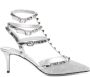 Valentino Garavani Zilveren Stiletto Hakken met Studs Gray Dames - Thumbnail 1