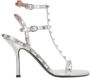 Valentino Garavani Zilveren Studded Hoge Hak Sandalen Gray Dames - Thumbnail 1