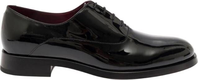 Valentino Garavani Zwart Lakleer Oxford Vetersluiting Black Heren