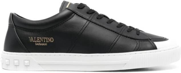 Valentino Garavani Zwarte CityPlanet Sneakers met studs Black Heren