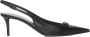 Valentino Garavani Zwarte Leren Moon Logo Slingback Pumps Black Dames - Thumbnail 1