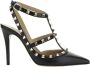 Valentino Garavani Zwarte Leren Pumps met Puntige Neus Black Dames - Thumbnail 1