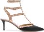 Valentino Garavani Zwarte Leren Rockstud Pumps Black Dames - Thumbnail 1