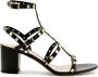 Valentino Garavani Zwarte Leren Sandalen met Rockstud Decoratie Black Dames - Thumbnail 1