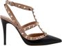 Valentino Garavani Zwarte en beige Rockstud pumps Black Dames - Thumbnail 1