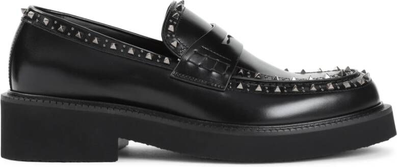 Valentino Garavani Zwarte Loafer Schoenen voor Mannen Black Heren